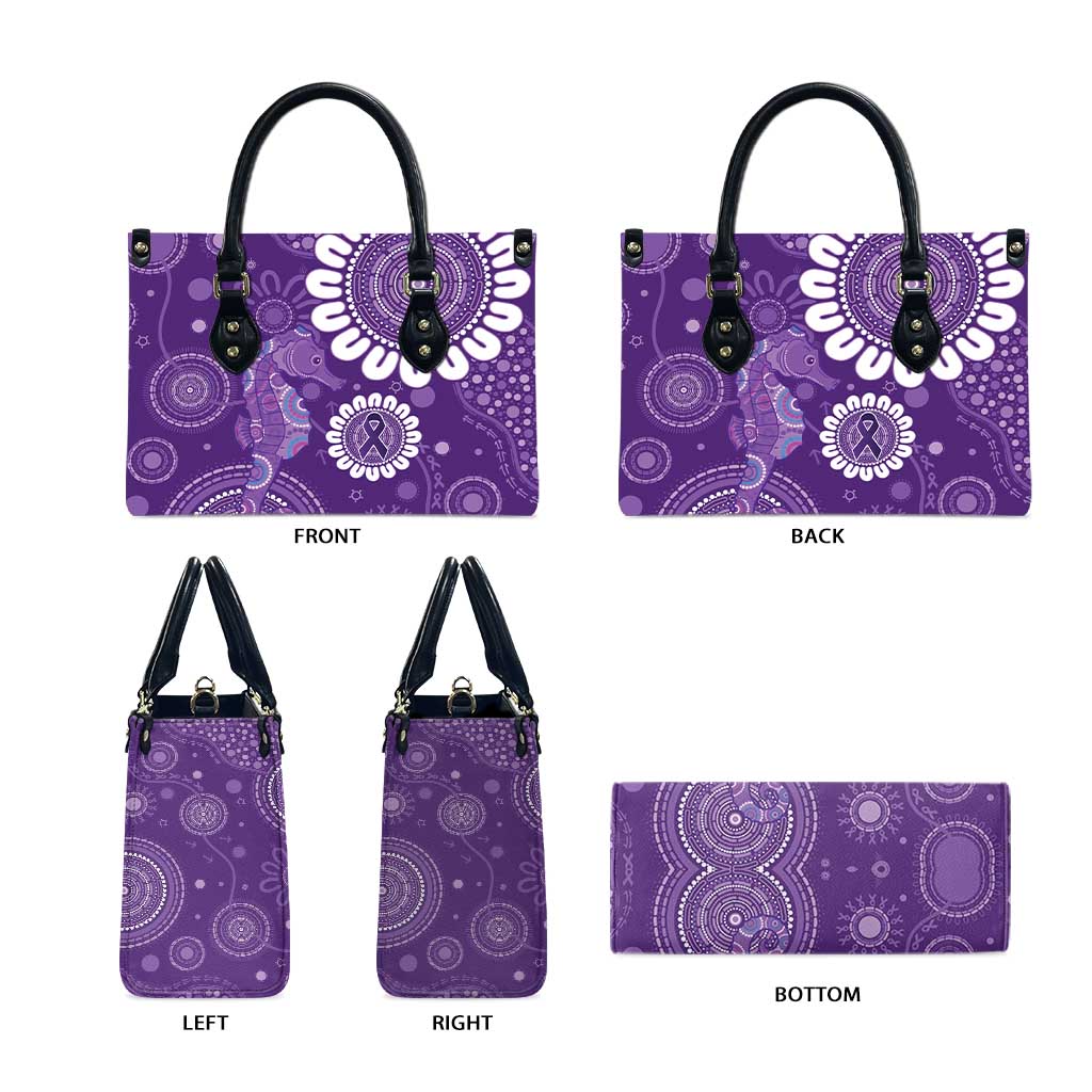 Sea Horse Australia Epilepsy Awareness Leather Bag - Aussie Hoodie