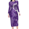 Sea Horse Australia Epilepsy Awareness Long Sleeve Bodycon Dress - Aussie Hoodie