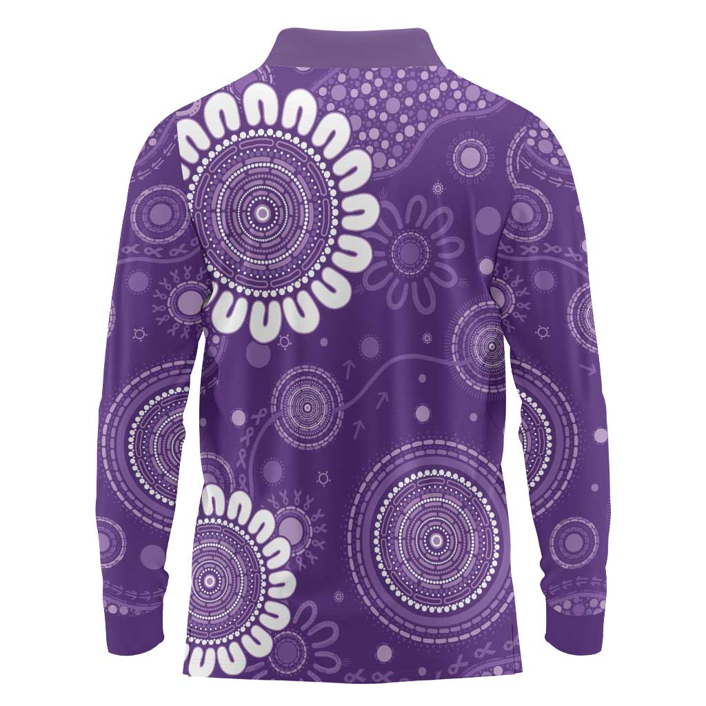 Sea Horse Australia Epilepsy Awareness Long Sleeve Polo Shirt - Aussie Hoodie