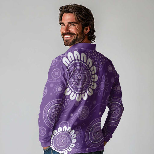 Sea Horse Australia Epilepsy Awareness Long Sleeve Polo Shirt - Aussie Hoodie