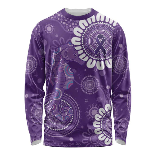 Sea Horse Australia Epilepsy Awareness Long Sleeve Shirt - Aussie Hoodie