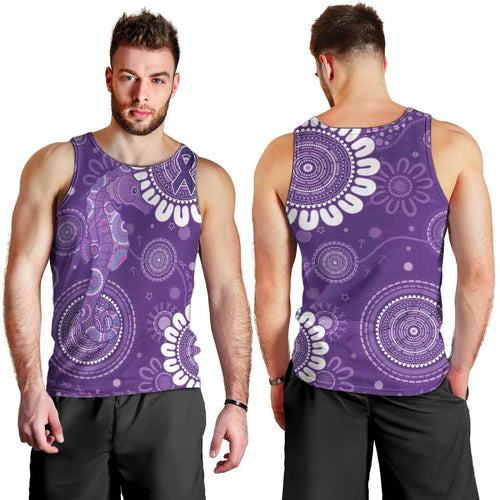 Sea Horse Australia Epilepsy Awareness Men Tank Top - Aussie Hoodie
