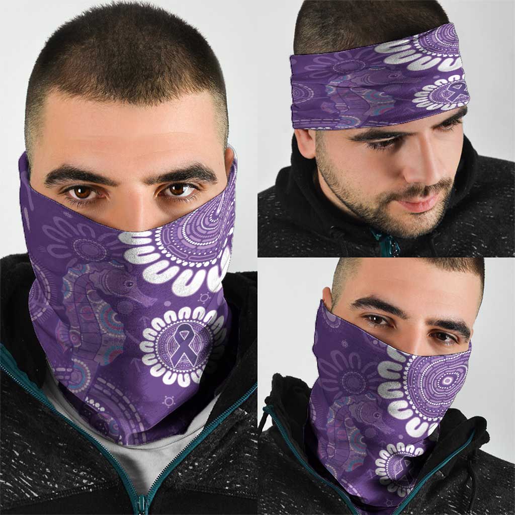 Sea Horse Australia Epilepsy Awareness Neck Gaiter - Aussie Hoodie