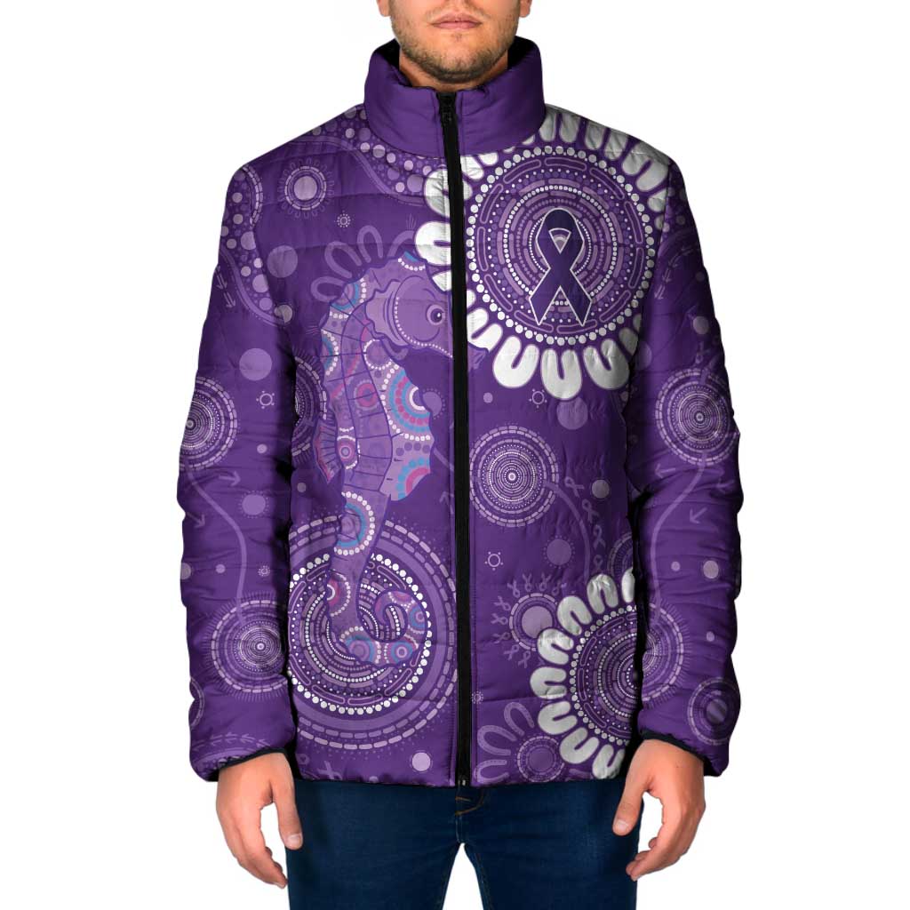 Sea Horse Australia Epilepsy Awareness Padded Jacket - Aussie Hoodie