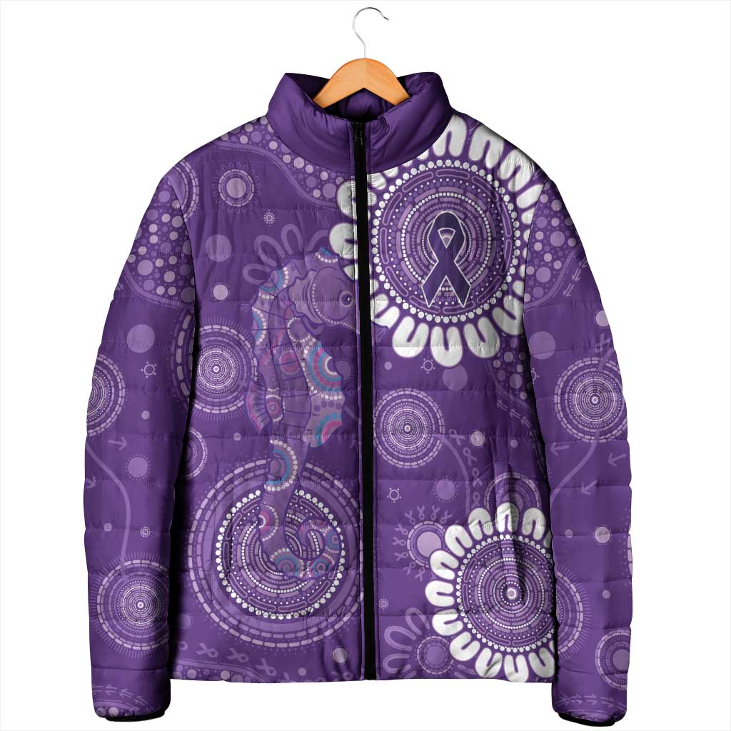 Sea Horse Australia Epilepsy Awareness Padded Jacket - Aussie Hoodie