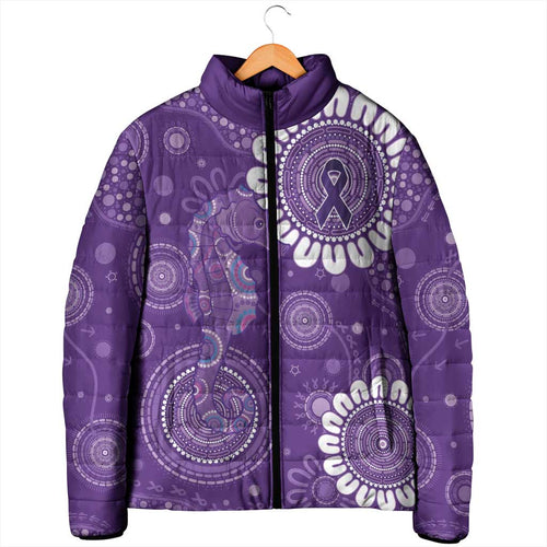Sea Horse Australia Epilepsy Awareness Padded Jacket - Aussie Hoodie
