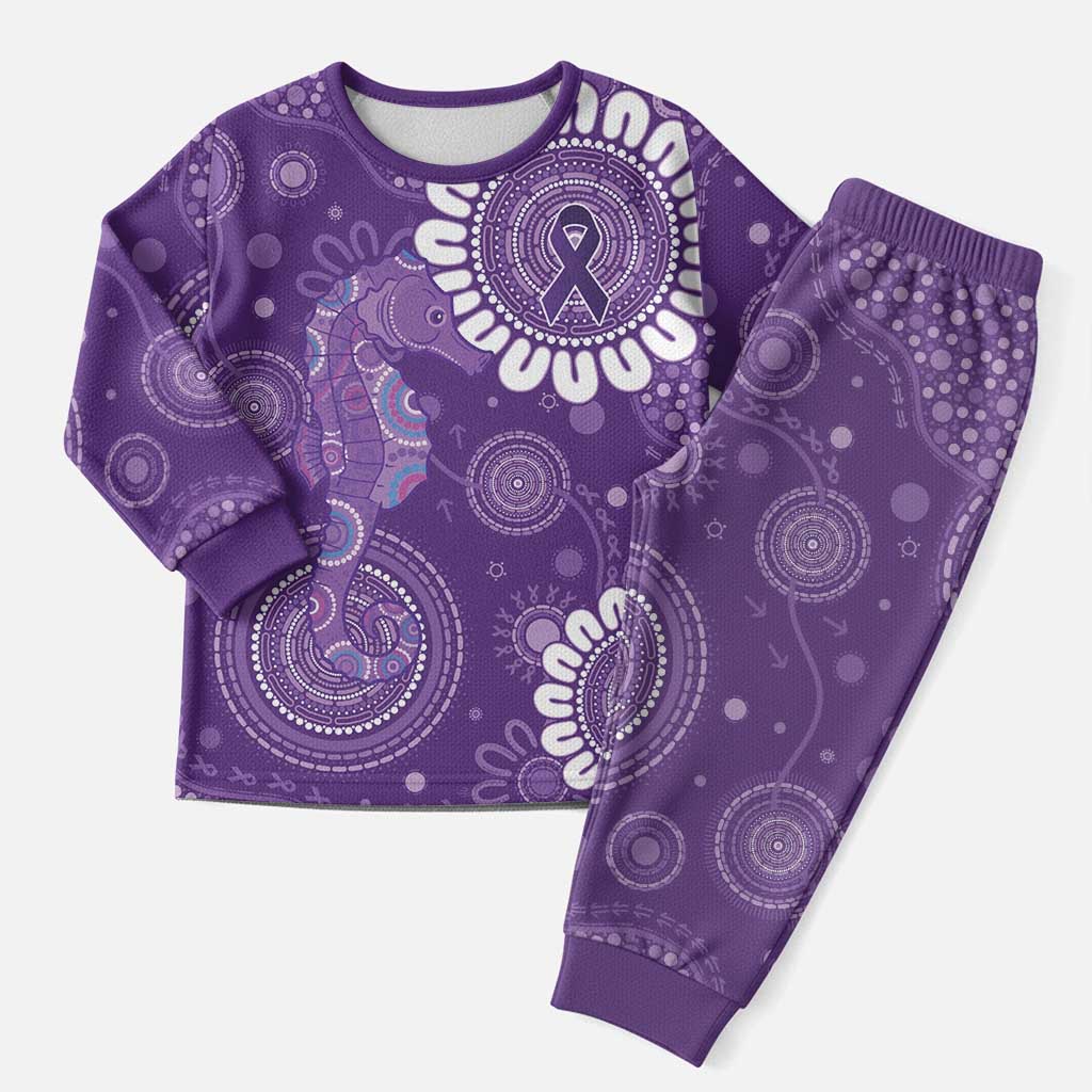 Sea Horse Australia Epilepsy Awareness Christmas Pajama Set - Aussie Hoodie