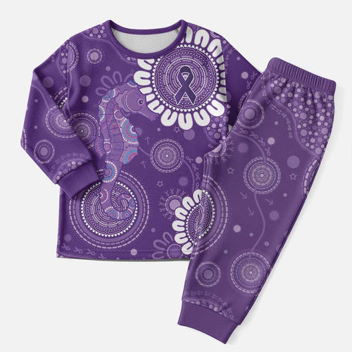 Sea Horse Australia Epilepsy Awareness Christmas Pajama Set - Aussie Hoodie