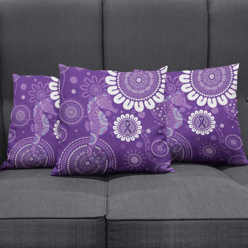 Sea Horse Australia Epilepsy Awareness Pillow Cover - Aussie Hoodie