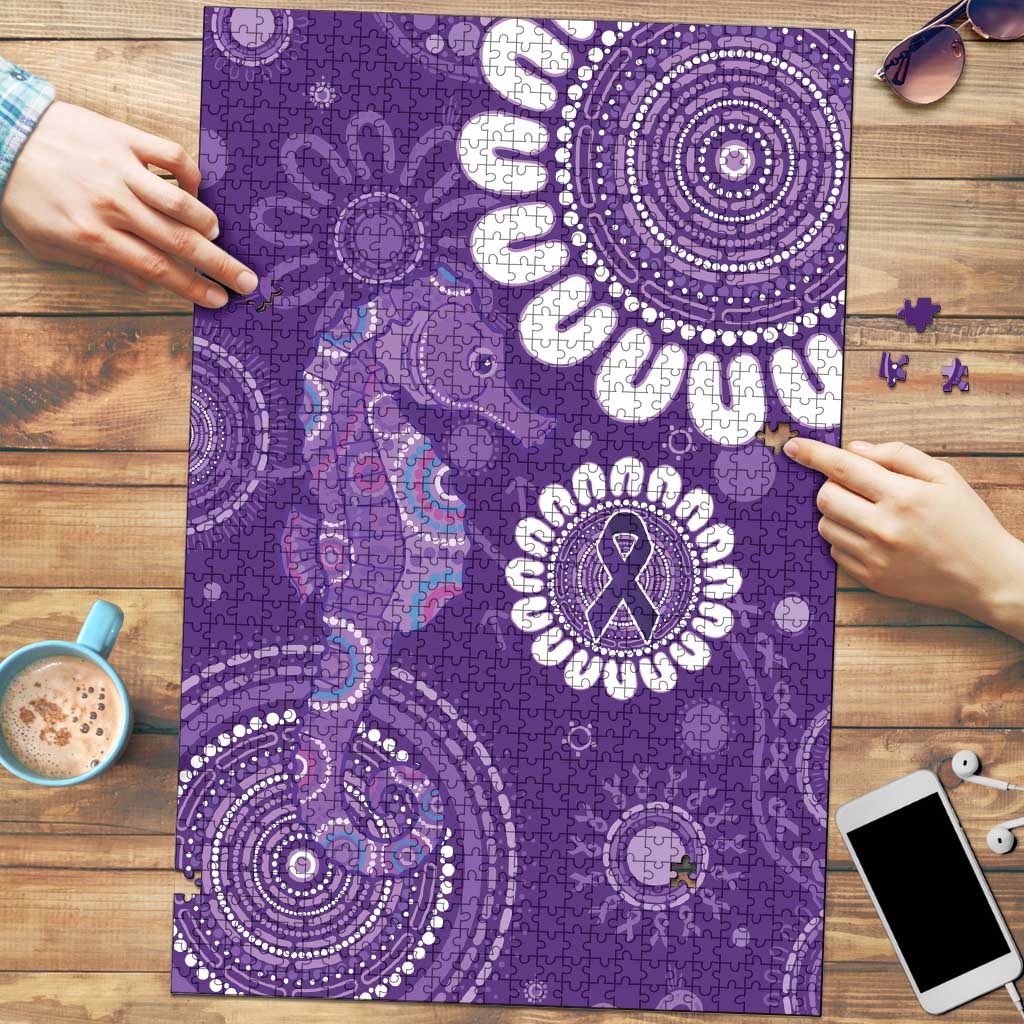 Sea Horse Australia Epilepsy Awareness Puzzle - Aussie Hoodie