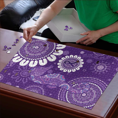 Sea Horse Australia Epilepsy Awareness Puzzle - Aussie Hoodie