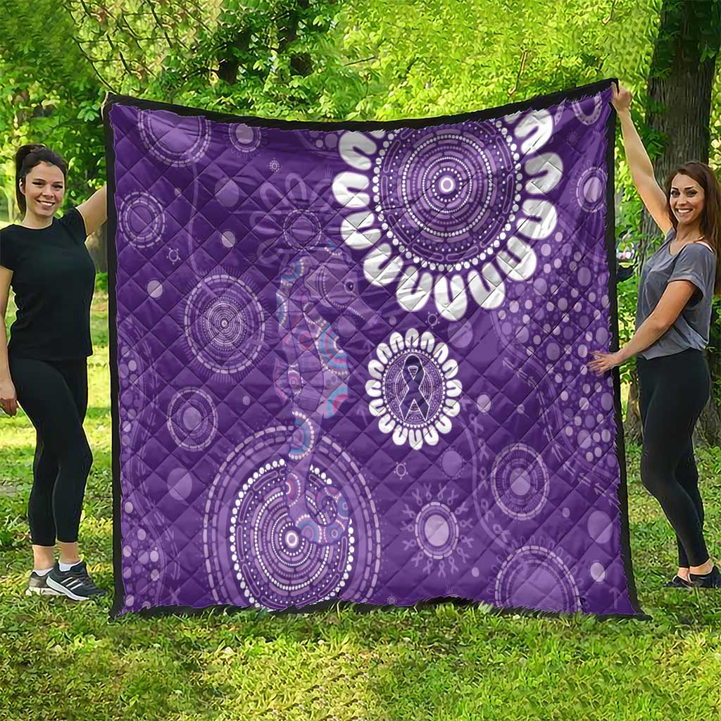 Sea Horse Australia Epilepsy Awareness Quilt - Aussie Hoodie