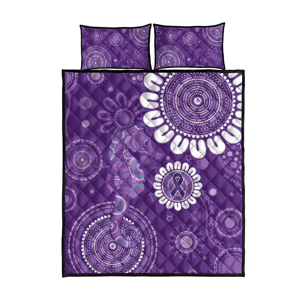 Sea Horse Australia Epilepsy Awareness Quilt Bed Set - Aussie Hoodie