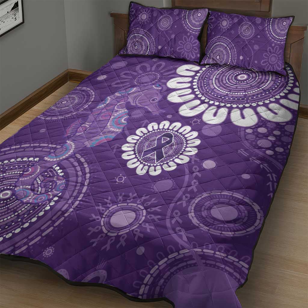 Sea Horse Australia Epilepsy Awareness Quilt Bed Set - Aussie Hoodie