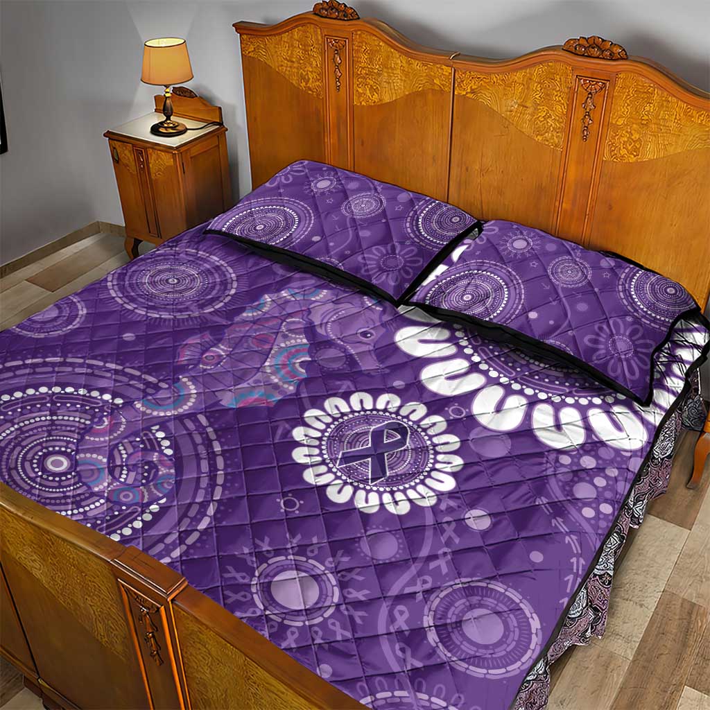 Sea Horse Australia Epilepsy Awareness Quilt Bed Set - Aussie Hoodie
