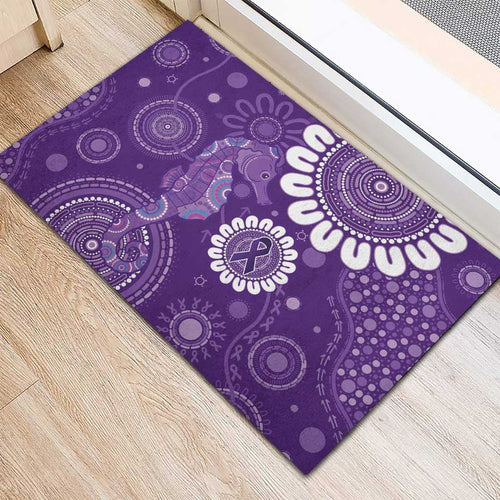 Sea Horse Australia Epilepsy Awareness Rubber Doormat - Aussie Hoodie