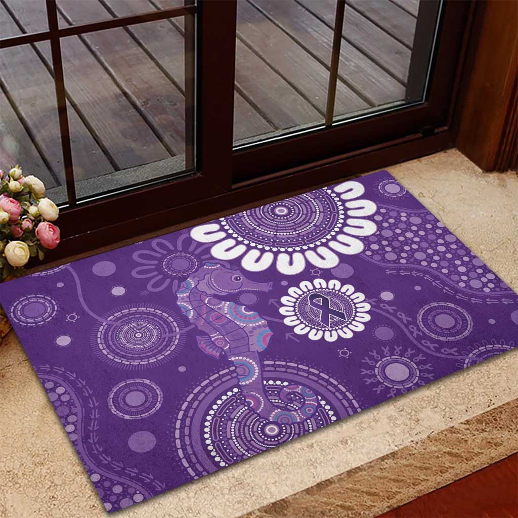 Sea Horse Australia Epilepsy Awareness Rubber Doormat - Aussie Hoodie