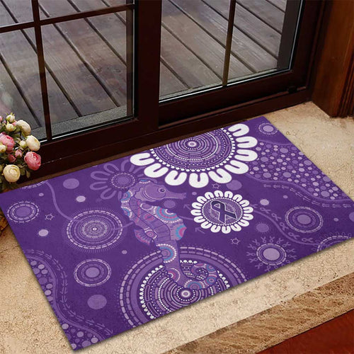 Sea Horse Australia Epilepsy Awareness Rubber Doormat - Aussie Hoodie