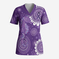Sea Horse Australia Epilepsy Awareness Scrub Top - Aussie Hoodie