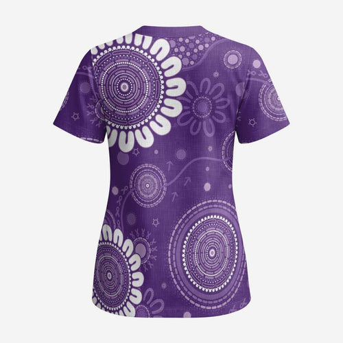 Sea Horse Australia Epilepsy Awareness Scrub Top - Aussie Hoodie