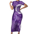Sea Horse Australia Epilepsy Awareness Short Sleeve Bodycon Dress - Aussie Hoodie