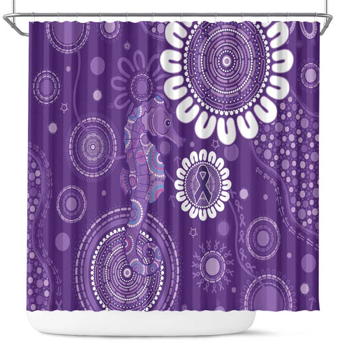 Sea Horse Australia Epilepsy Awareness Shower Curtain - Aussie Hoodie