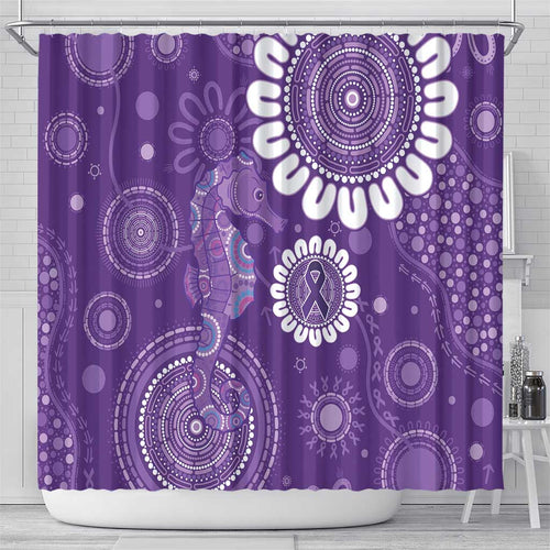 Sea Horse Australia Epilepsy Awareness Shower Curtain - Aussie Hoodie