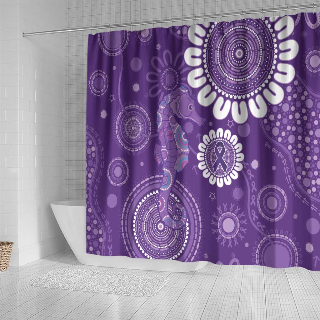 Sea Horse Australia Epilepsy Awareness Shower Curtain - Aussie Hoodie