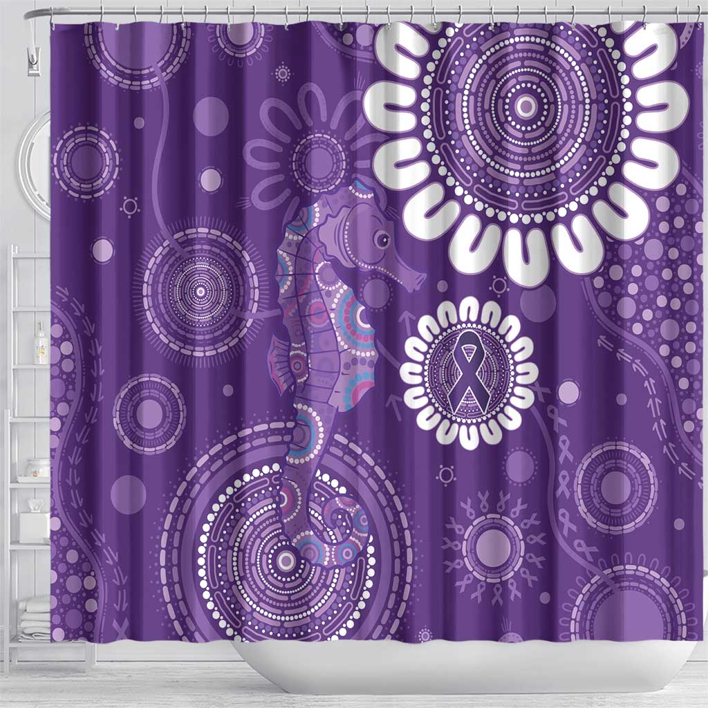 Sea Horse Australia Epilepsy Awareness Shower Curtain - Aussie Hoodie