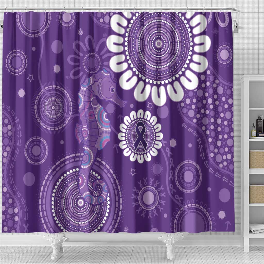 Sea Horse Australia Epilepsy Awareness Shower Curtain - Aussie Hoodie
