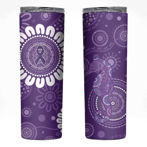 Sea Horse Australia Epilepsy Awareness Skinny Tumbler - Aussie Hoodie