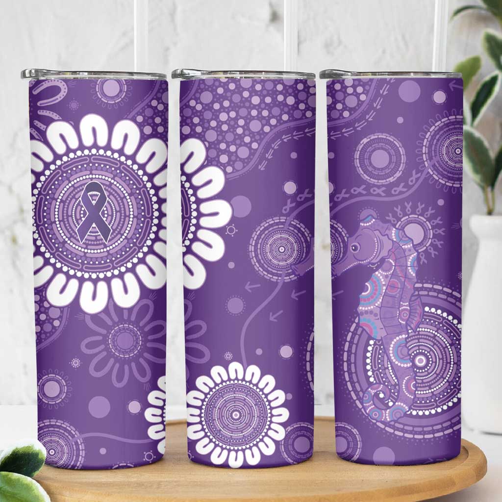 Sea Horse Australia Epilepsy Awareness Skinny Tumbler - Aussie Hoodie