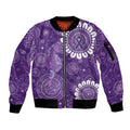 Sea Horse Australia Epilepsy Awareness Sleeve Zip Bomber Jacket - Aussie Hoodie