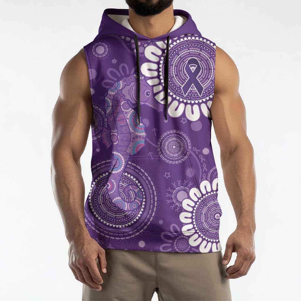 Sea Horse Australia Epilepsy Awareness Sleeveless Hoodie - Aussie Hoodie