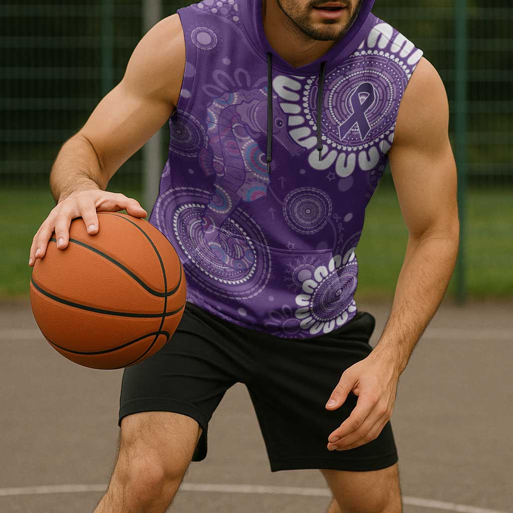 Sea Horse Australia Epilepsy Awareness Sleeveless Hoodie - Aussie Hoodie