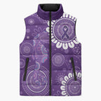 Sea Horse Australia Epilepsy Awareness Sleeveless Puffer Jacket - Aussie Hoodie
