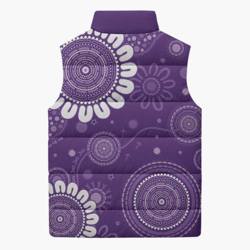 Sea Horse Australia Epilepsy Awareness Sleeveless Puffer Jacket - Aussie Hoodie