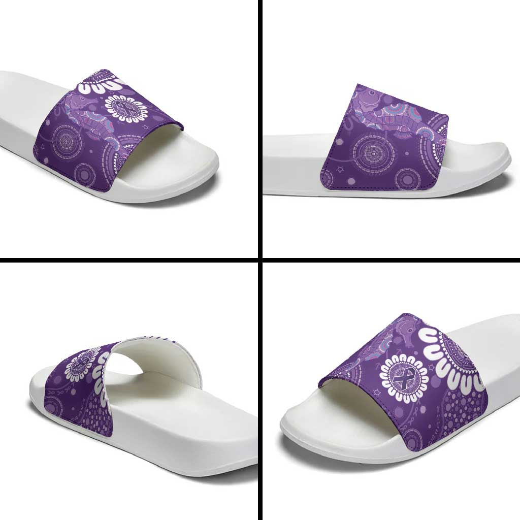 Sea Horse Australia Epilepsy Awareness Slide Sandals - Aussie Hoodie