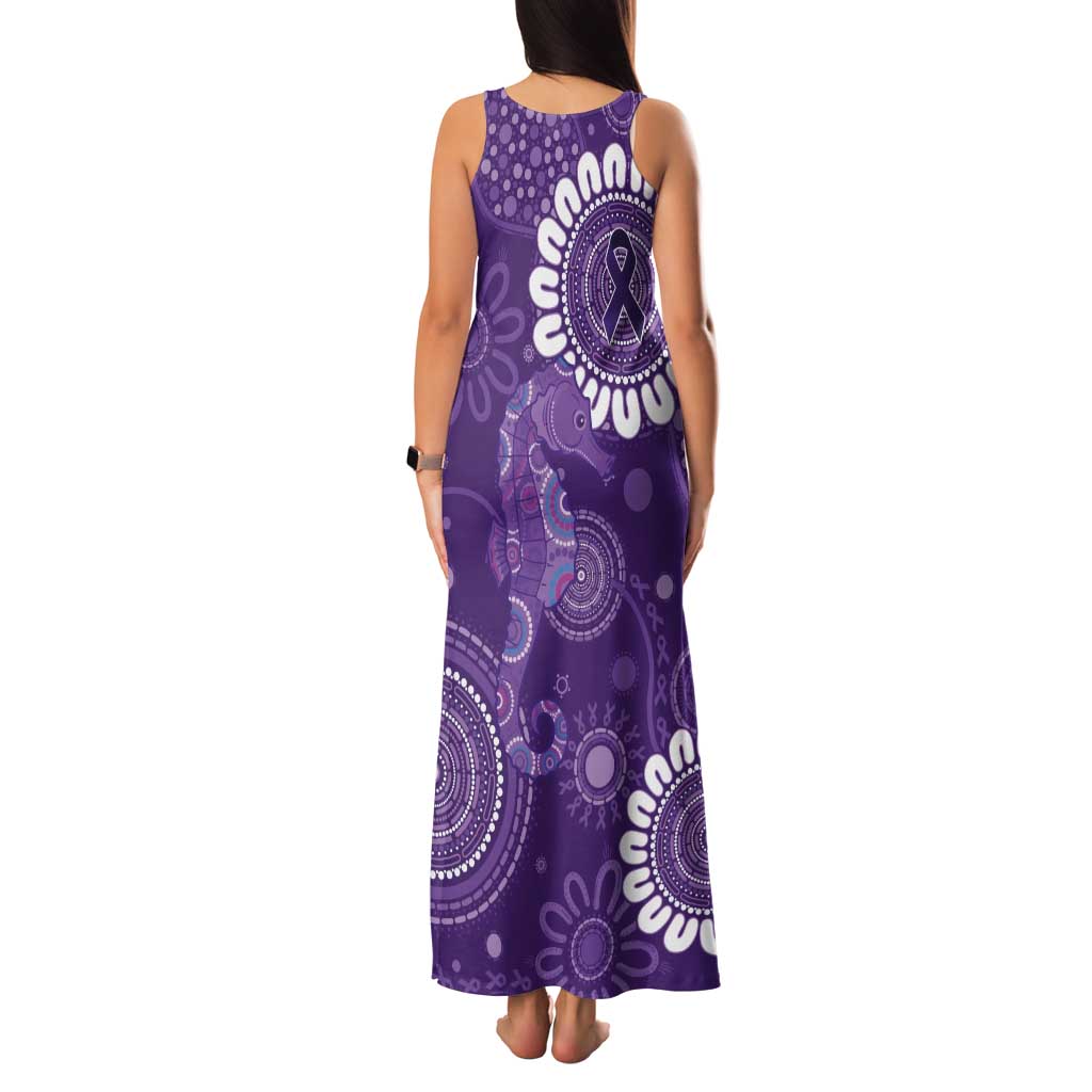 Sea Horse Australia Epilepsy Awareness Tank Maxi Dress - Aussie Hoodie
