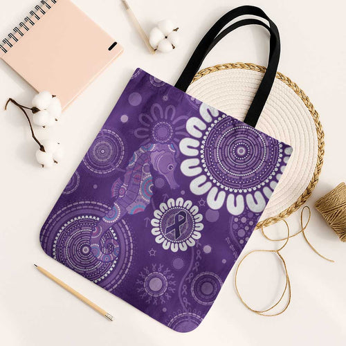 Sea Horse Australia Epilepsy Awareness Tote Bag - Aussie Hoodie