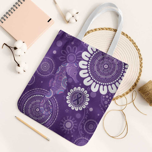 Sea Horse Australia Epilepsy Awareness Tote Bag - Aussie Hoodie