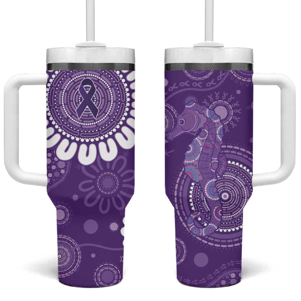 Sea Horse Australia Epilepsy Awareness Tumbler With Handle - Aussie Hoodie