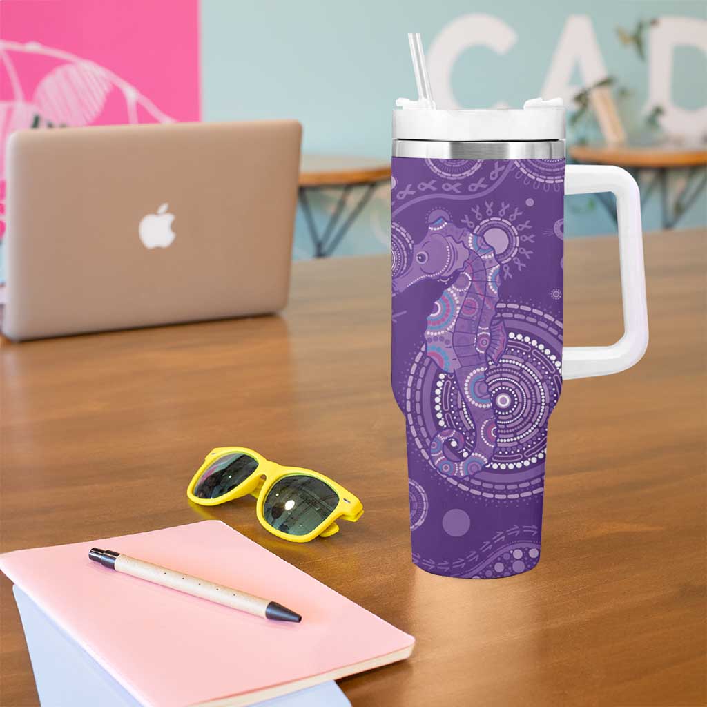 Sea Horse Australia Epilepsy Awareness Tumbler With Handle - Aussie Hoodie