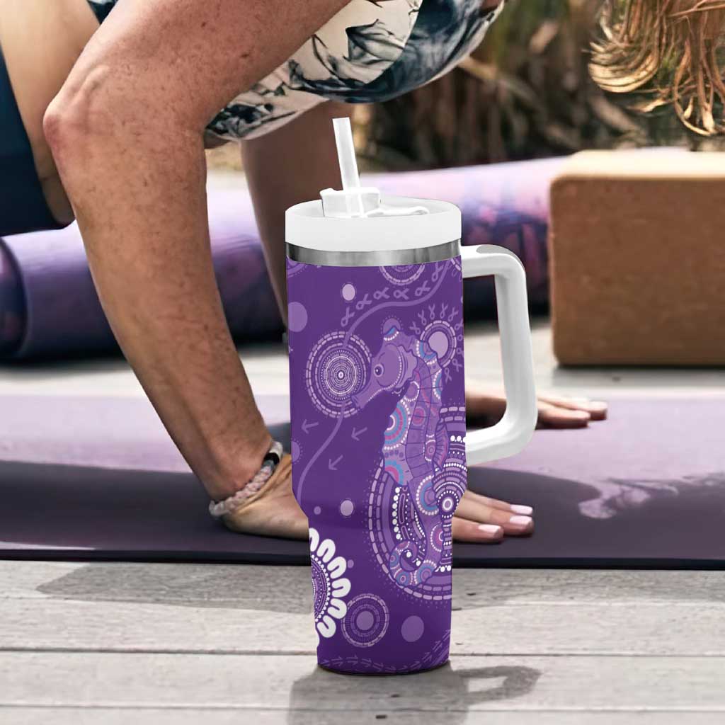 Sea Horse Australia Epilepsy Awareness Tumbler With Handle - Aussie Hoodie