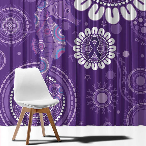 Sea Horse Australia Epilepsy Awareness Window Curtain - Aussie Hoodie