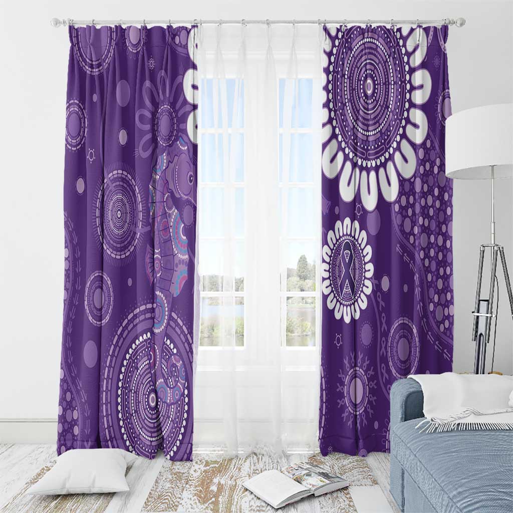 Sea Horse Australia Epilepsy Awareness Window Curtain - Aussie Hoodie