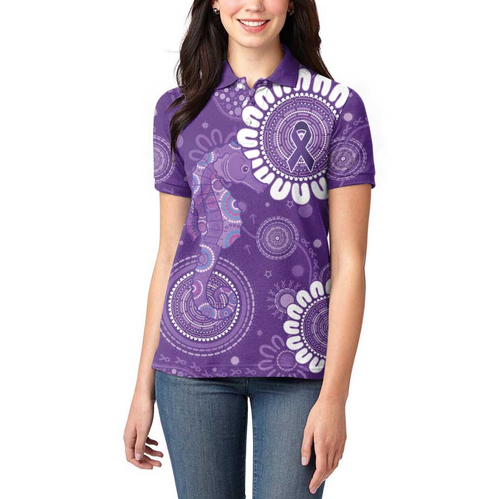 Sea Horse Australia Epilepsy Awareness Women Polo Shirt - Aussie Hoodie