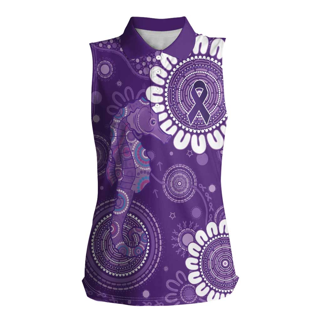 Sea Horse Australia Epilepsy Awareness Women Sleeveless Polo Shirt - Aussie Hoodie
