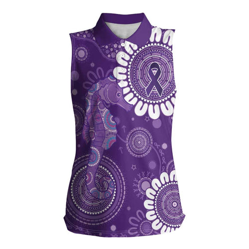 Sea Horse Australia Epilepsy Awareness Women Sleeveless Polo Shirt - Aussie Hoodie