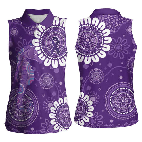 Sea Horse Australia Epilepsy Awareness Women Sleeveless Polo Shirt - Aussie Hoodie